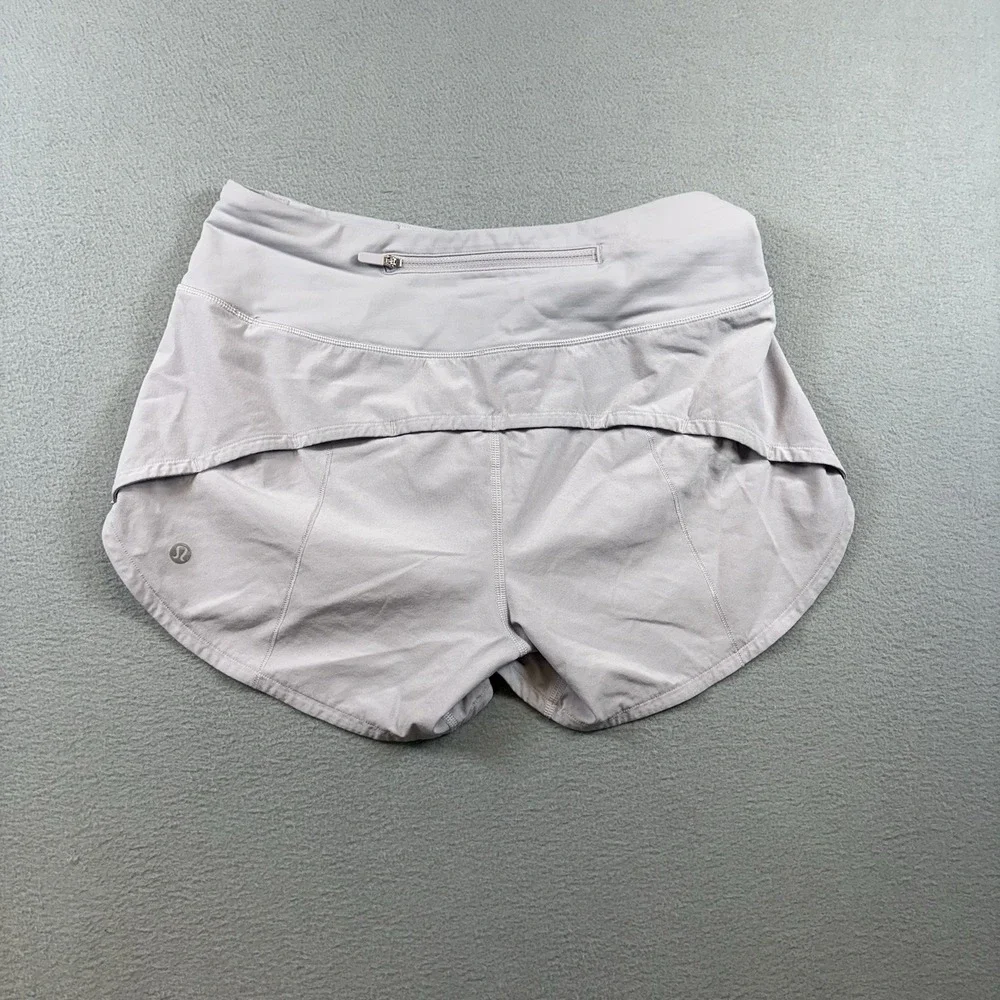 Lululemon Speed Up Running Shorts Womens Size 4 Lavender Lined Zip Pocket
